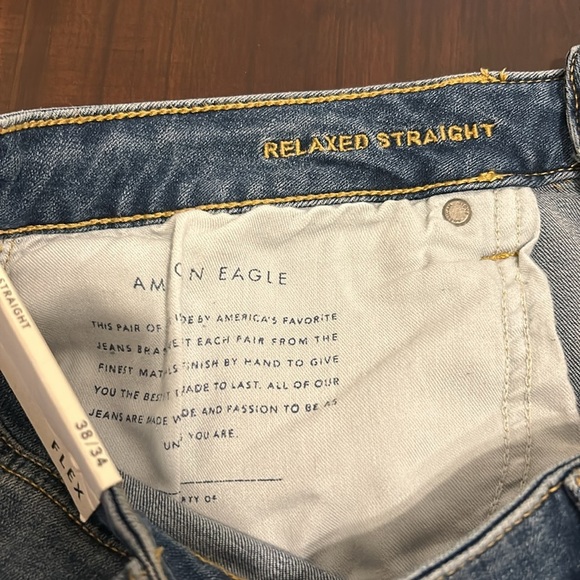 American Eagle Relaxed Straight Fit Men’s Jeans Size 38 x 34 NEW - Picture 11 of 14